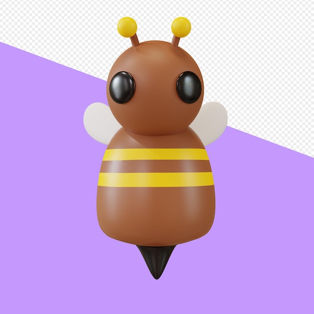 PSD dessin animé abeille 3d