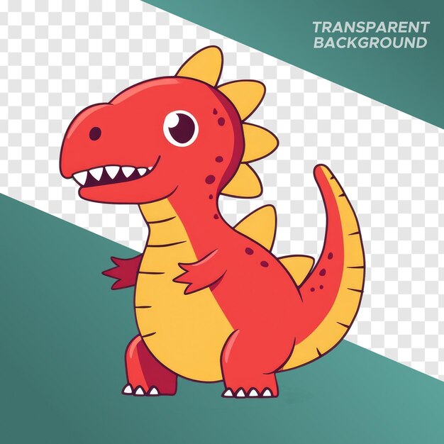 PSD dessin animé mignon de dinosaure