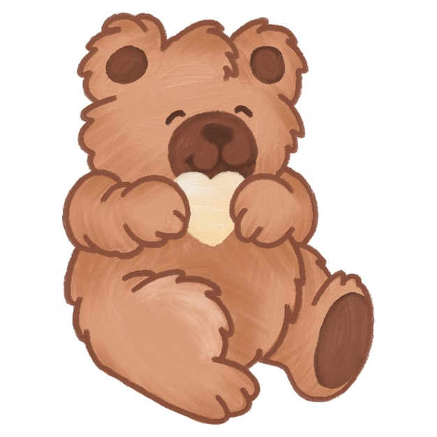 Un dessin animé d'ours mignon