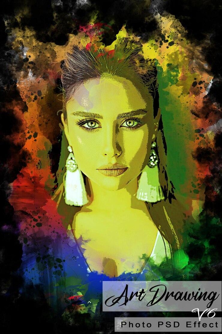 PSD le dessin artistique v6 photo psd effect