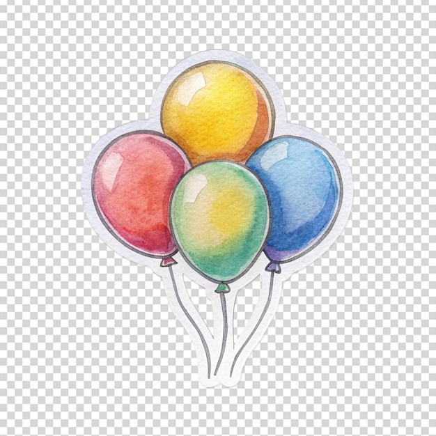 PSD un dessin de ballons avec une fourchette dedans