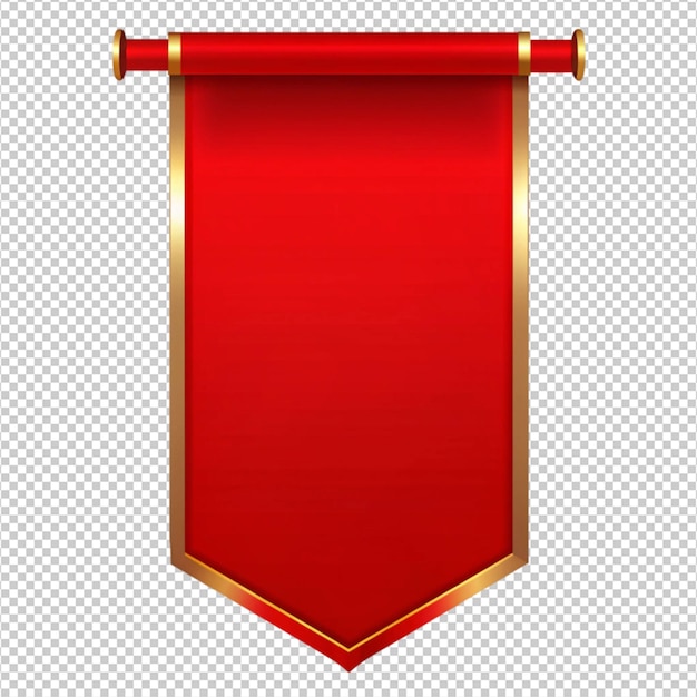 dessin de bannière de couleur rouge sur fond blanc