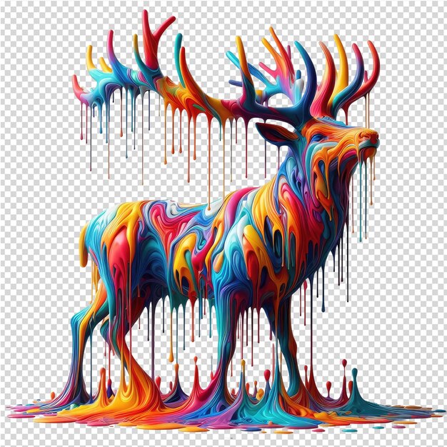 PSD un dessin d'un cerf avec le mot faon dessus