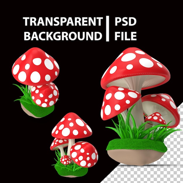 PSD dessin de champignon png