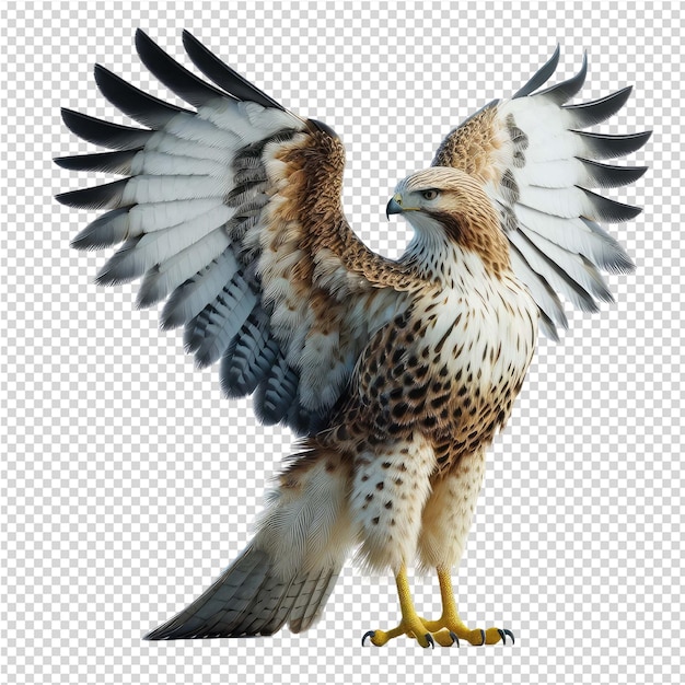 PSD un dessin d'un faucon avec un faucon dessiné dessus