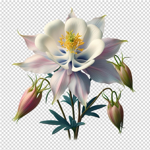 PSD un dessin d'une fleur avec le mot lily dessus