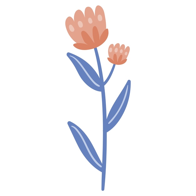 Dessin de fleurs dessiné à la main