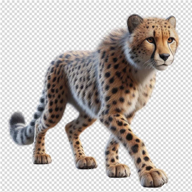 PSD un dessin d'un guépard avec un léopard dessiné dessus