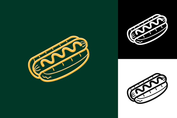 PSD un dessin d'un hot-dog avec les mots z dessus