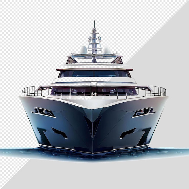 PSD dessin hyperréaliste illustration voilier bateau oceanliner isolé icône de fond transparente