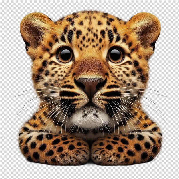 PSD un dessin d'un léopard avec un léopard dessiné dessus