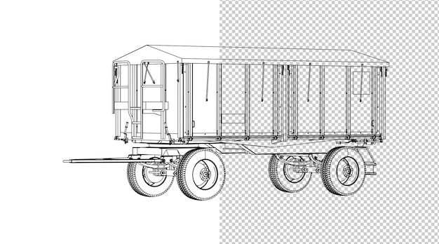 PSD dessin à la main de la machine et croquis en noir et blanc.