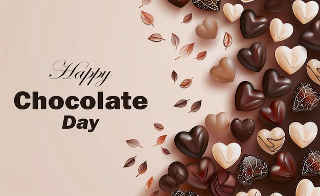 Dessin et modèle de médias sociaux pour la fête du chocolat