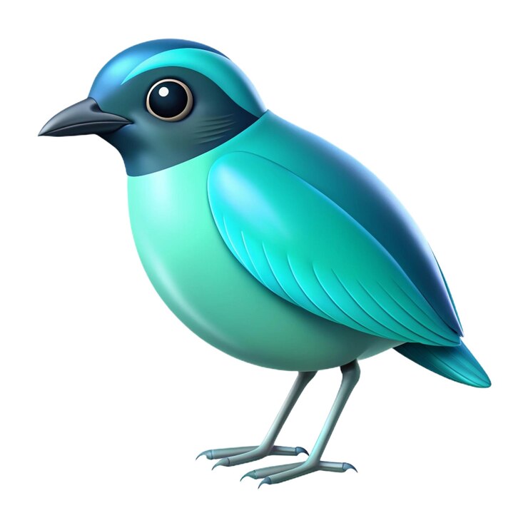 PSD un dessin d'un oiseau qui est bleu et vert