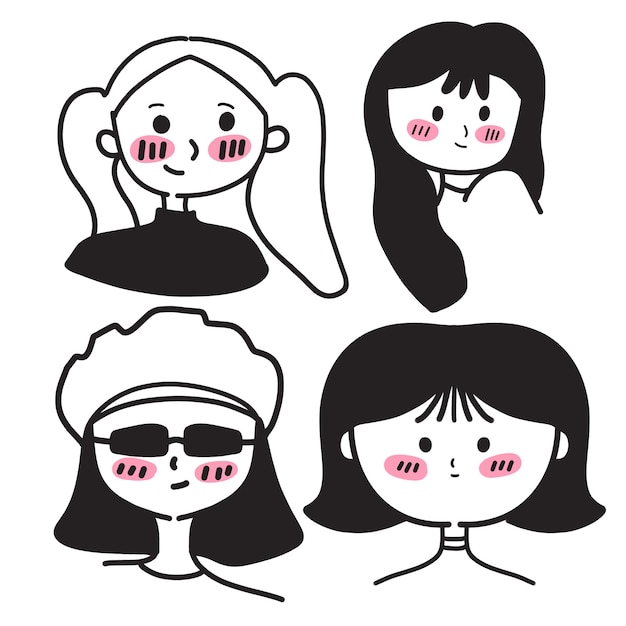 un dessin de personnages de différentes personnes
