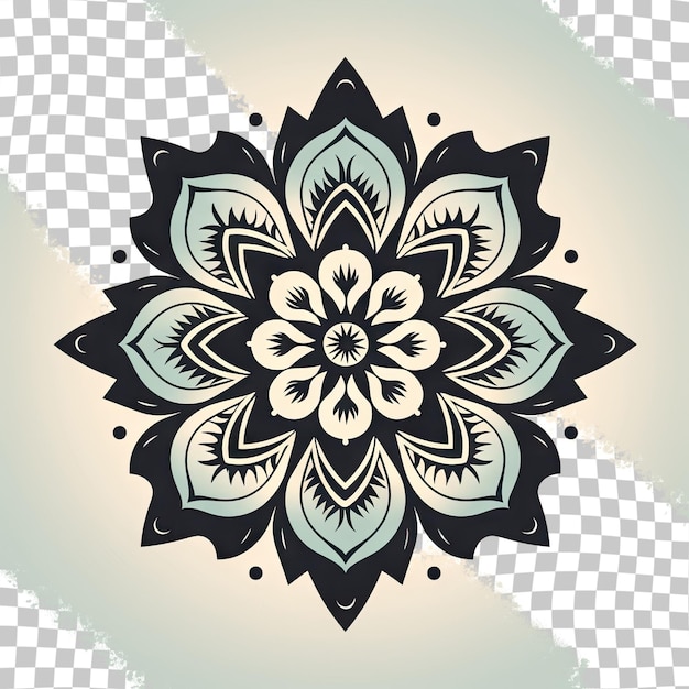 un dessin qui a une fleur dessus