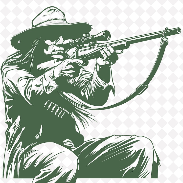 PSD un dessin d'un soldat jouant de la trompette avec un fusil