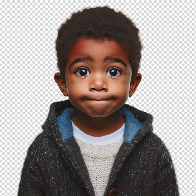 PSD un dessin d'un visage d'enfant avec un pull dessus