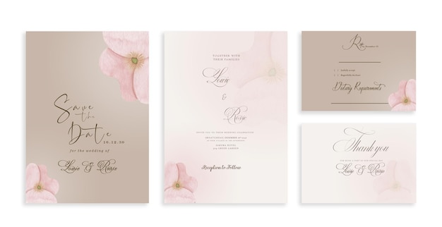 Dessins De Fleurs Frontière Ensemble De Mariage Floral Psd