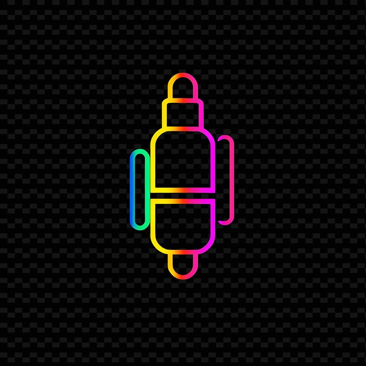 PSD destacadores png con diseño de neón que muestran una serie de diseños creativos de arte de contorno brillante