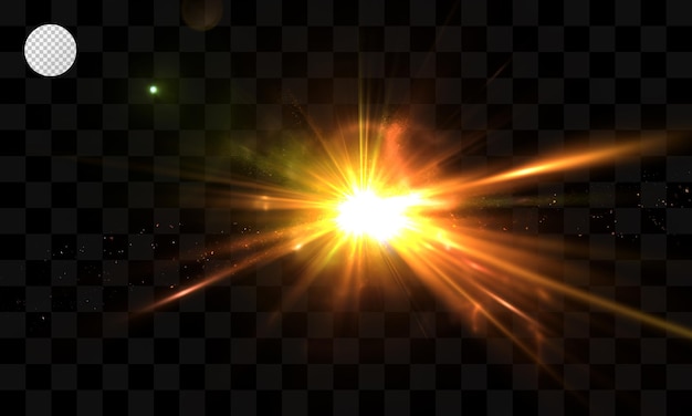 Destello de luz La luz brillante explota Efecto de luz rayo sol brillante destello brillante Destello de lente especial