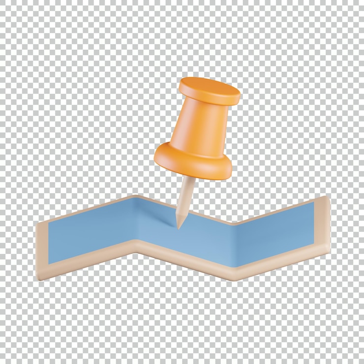 PSD destination location 3d icon