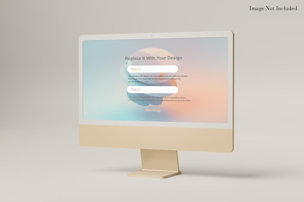 PSD destop imac mockup