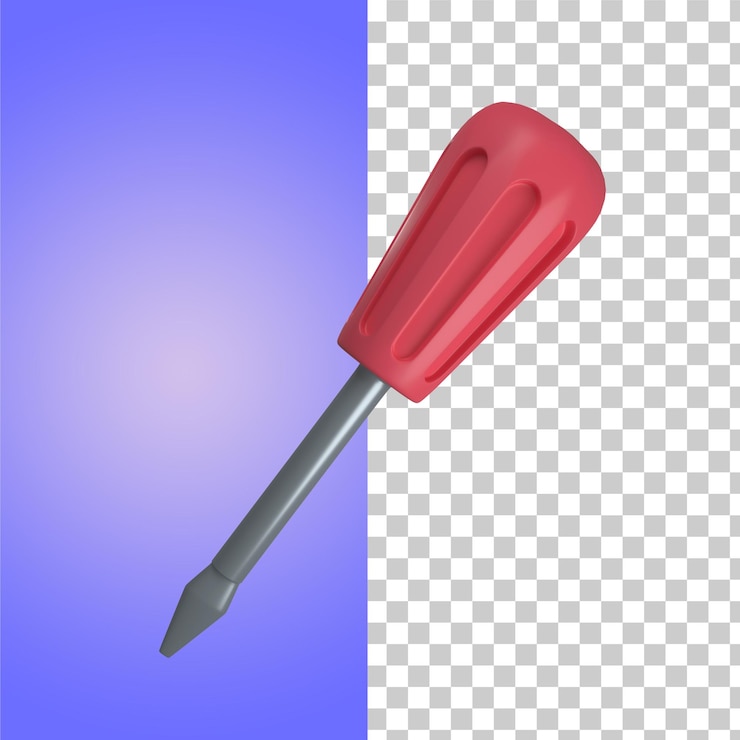 PSD destornillador render 3d