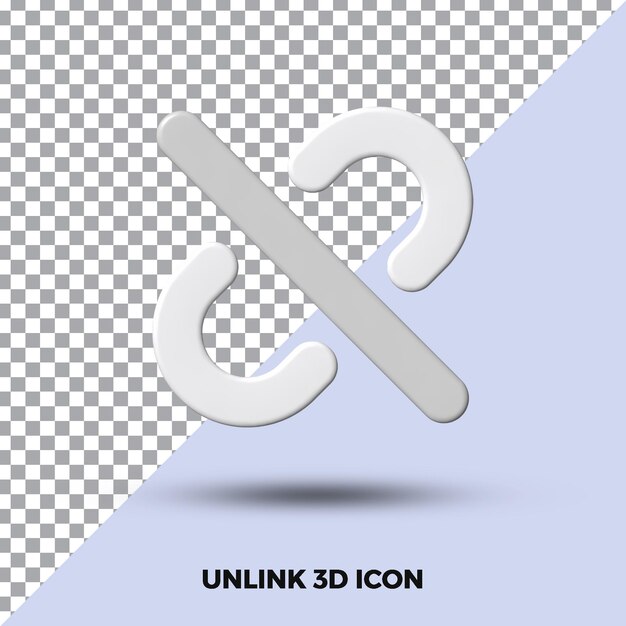 PSD desvincular icono 3d aislado