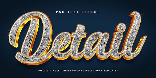 PSD detail-texteffekt im 3d-stil