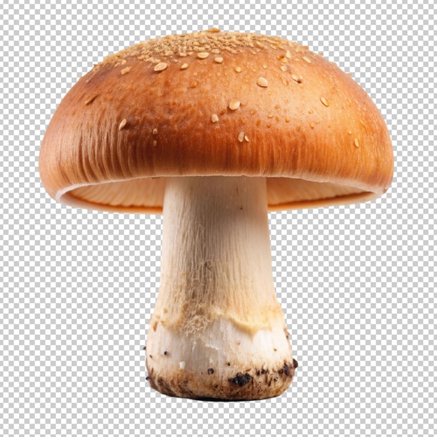 Detailní záběr houby s bílým pozadím