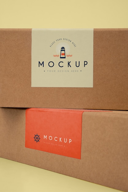 Detailní záběr na mockup lepicí těsnicí etikety