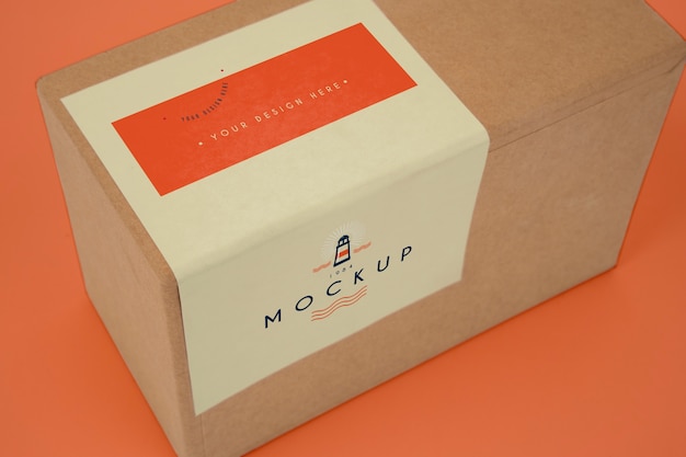 Detailní záběr na mockup lepicí těsnicí etikety