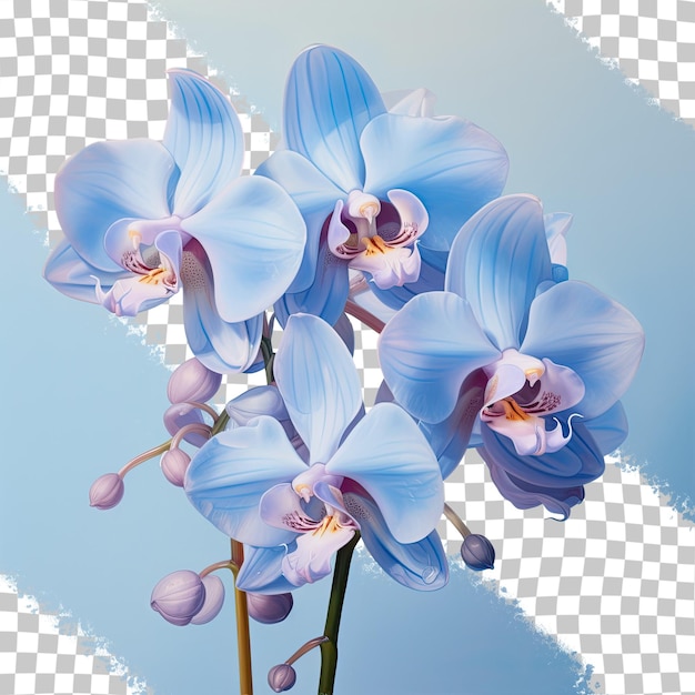 PSD des détails sur une fleur bleue
