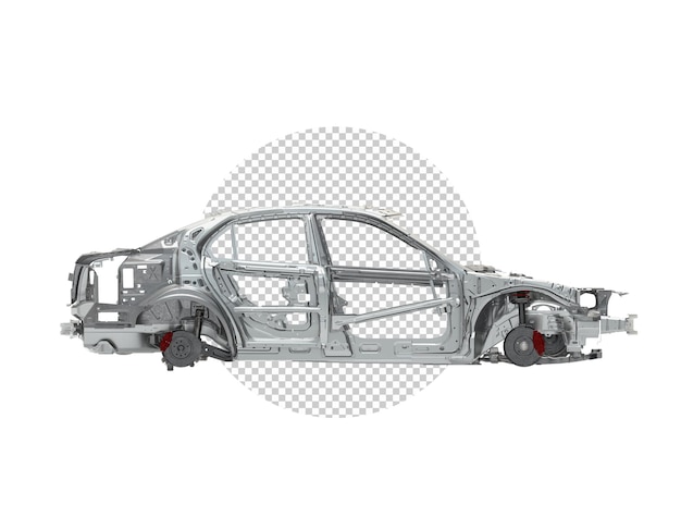 PSD detalhes do corpo do carro em um fundo branco