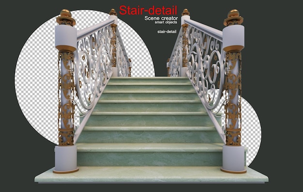 Detalhes e padrões clássicos de escada