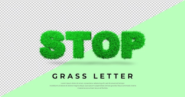 Detener la representación de letras de hierba