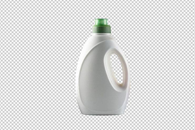 PSD detergent bottle mockup on white background