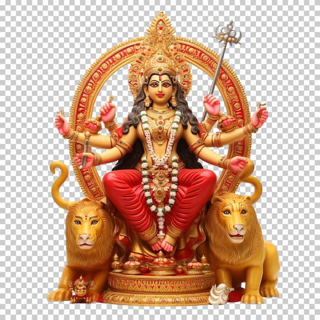 PSD deusa durga pooja e laxmi pooja diwali pooja festival hindu isolado em fundo transparente