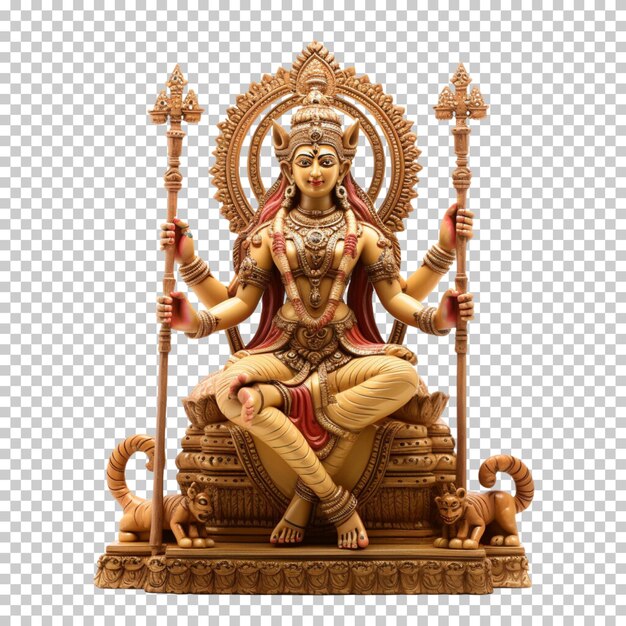 PSD deusa durga pooja e laxmi pooja diwali pooja festival hindu isolado em fundo transparente