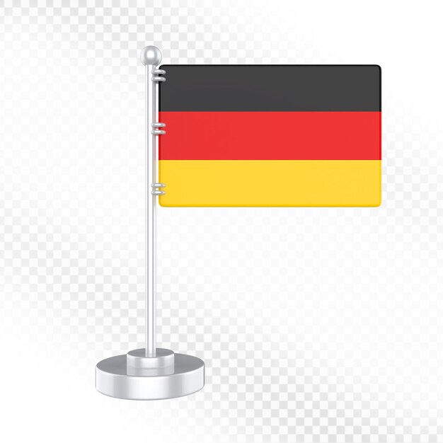 deutsche Flagge auf einem silbernen Stand
