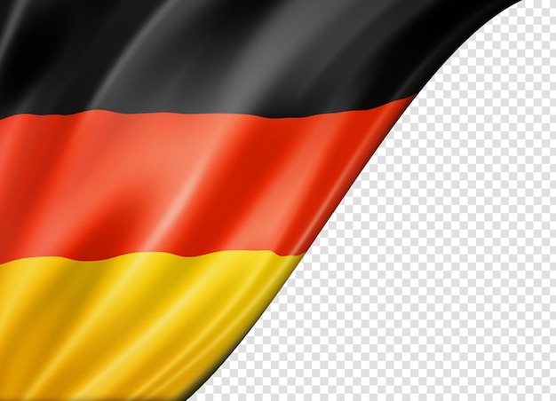 PSD deutsche flagge isoliert auf weißem banner