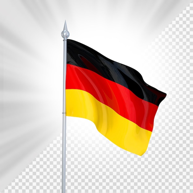 PSD deutschland-flagge 3d-rendering