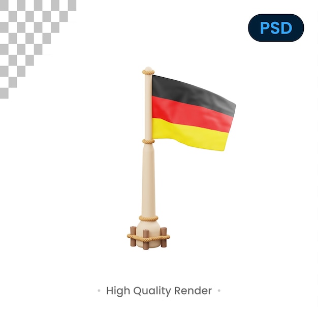 Deutschland flagge 3d-symbol