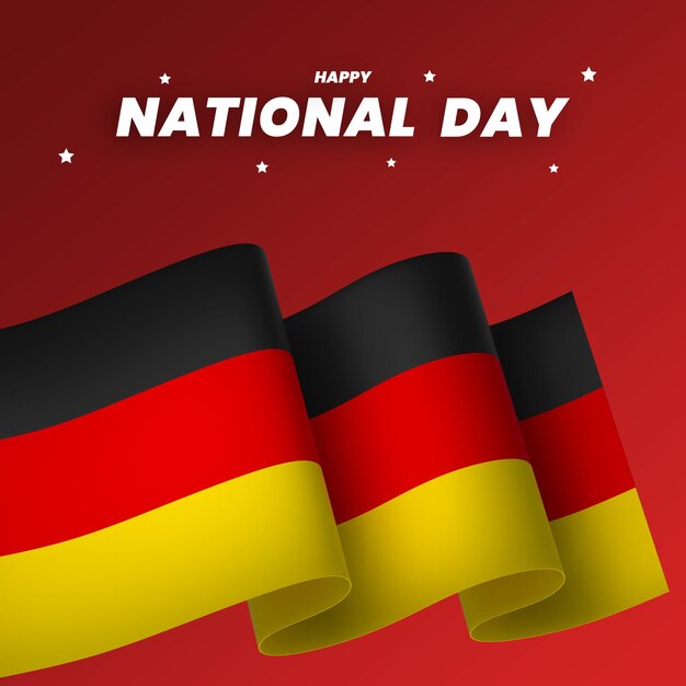 Deutschland flagge element design nationaler unabhängigkeitstag banner band psd