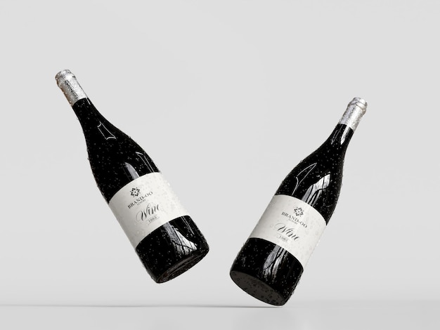 Deux bouteilles de vin avec le mot " ross " dessus.