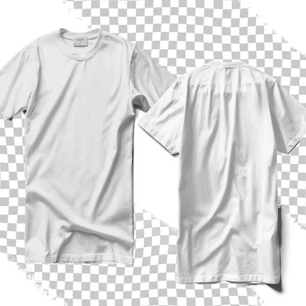 PSD deux chemises blanches avec une qui dit t-shirts