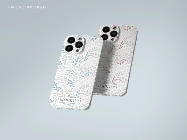 Deux Coques De Téléphone Avec Les Mots Mockup Au Dos