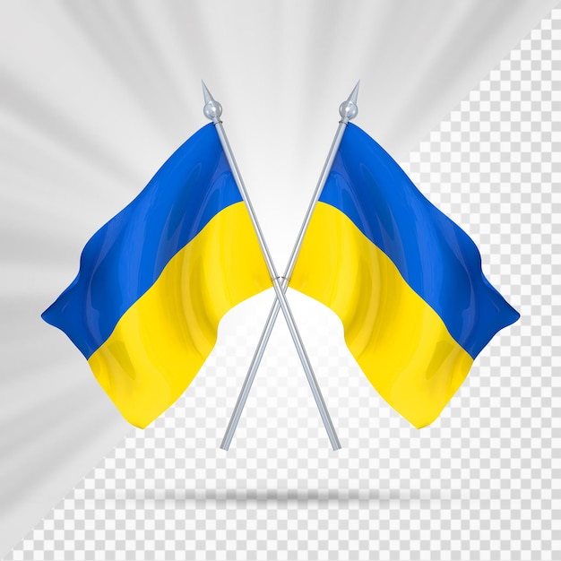 PSD deux drapeaux ukraine