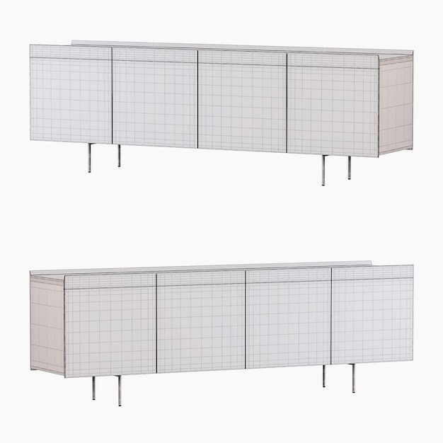 Deux styles différents de meubles en bois design moderne style moderne apparence minimaliste design coloré lit sans fond design différent png fond blanc isolé modèle 3d abstrait